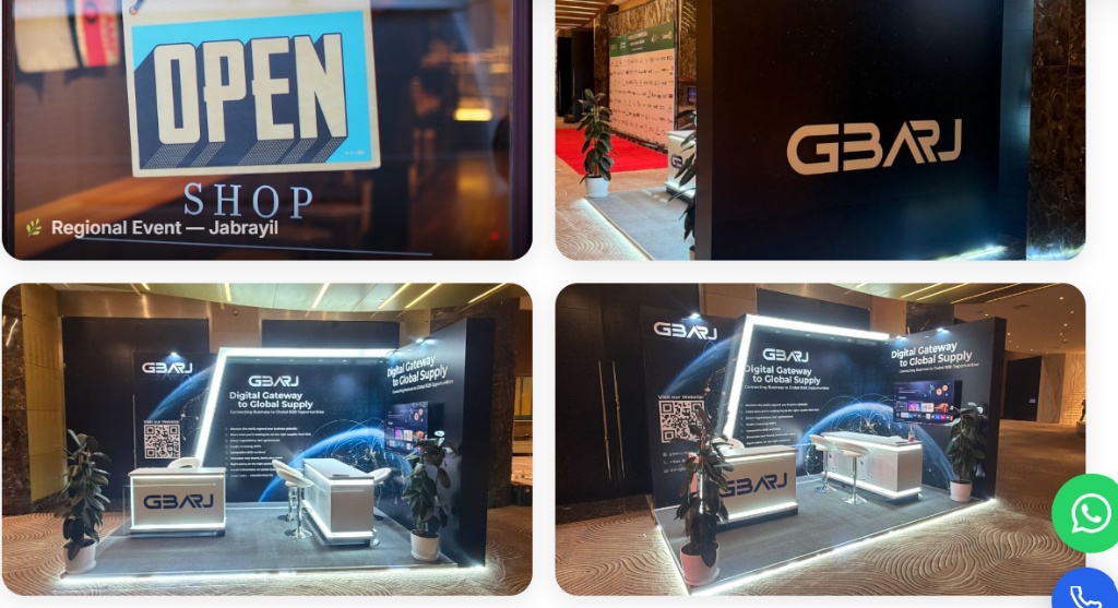 GBARU custom exhibition stand BakuTel Azerbaijan