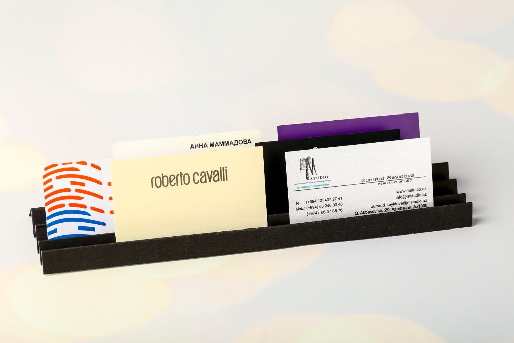 Roberto Cavalli and M Studio Architecture designer business cards