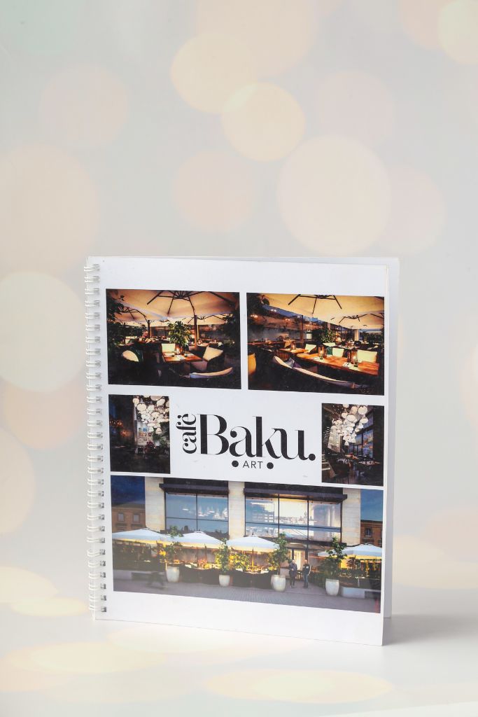 Cafe Baku Art — wire-o bound catalogue