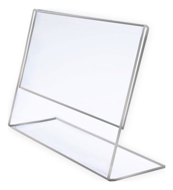 Acrylic L-shaped stand — horizontal desktop holder